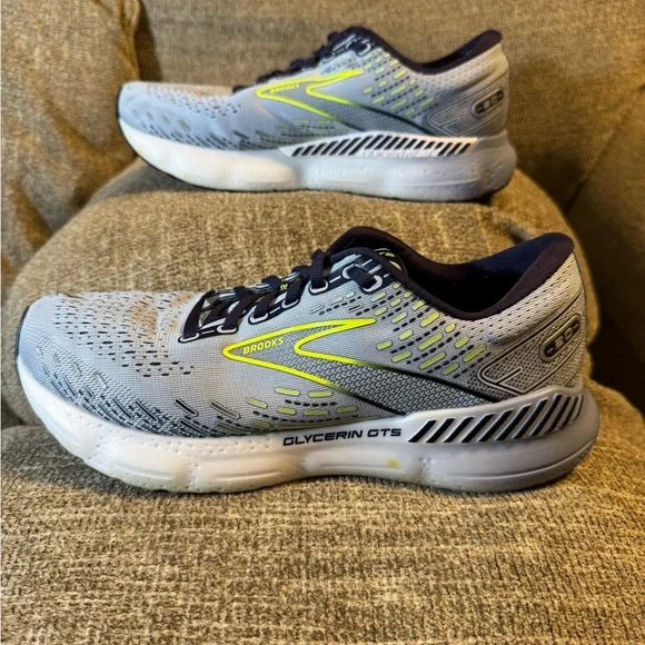 Brooks Glycerin GTS Women’s Shoes in Gray and Yellow Size 9.5 - Picture 2 of 6